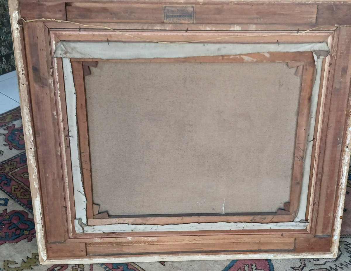 Huile sur toile XIXe siècle-photo-3
