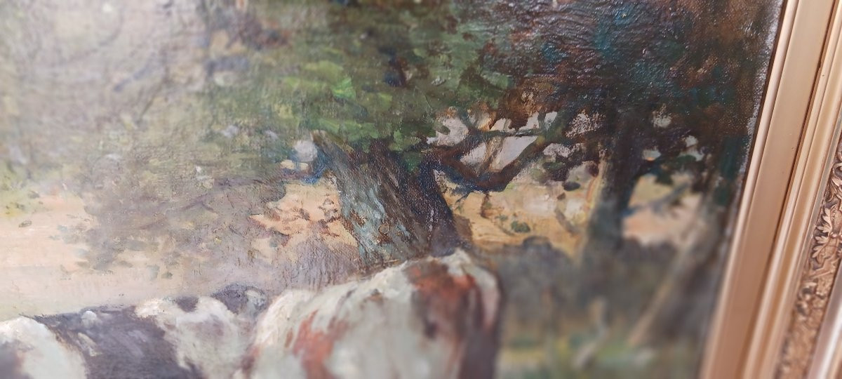 Huile sur toile XIXe siècle-photo-4