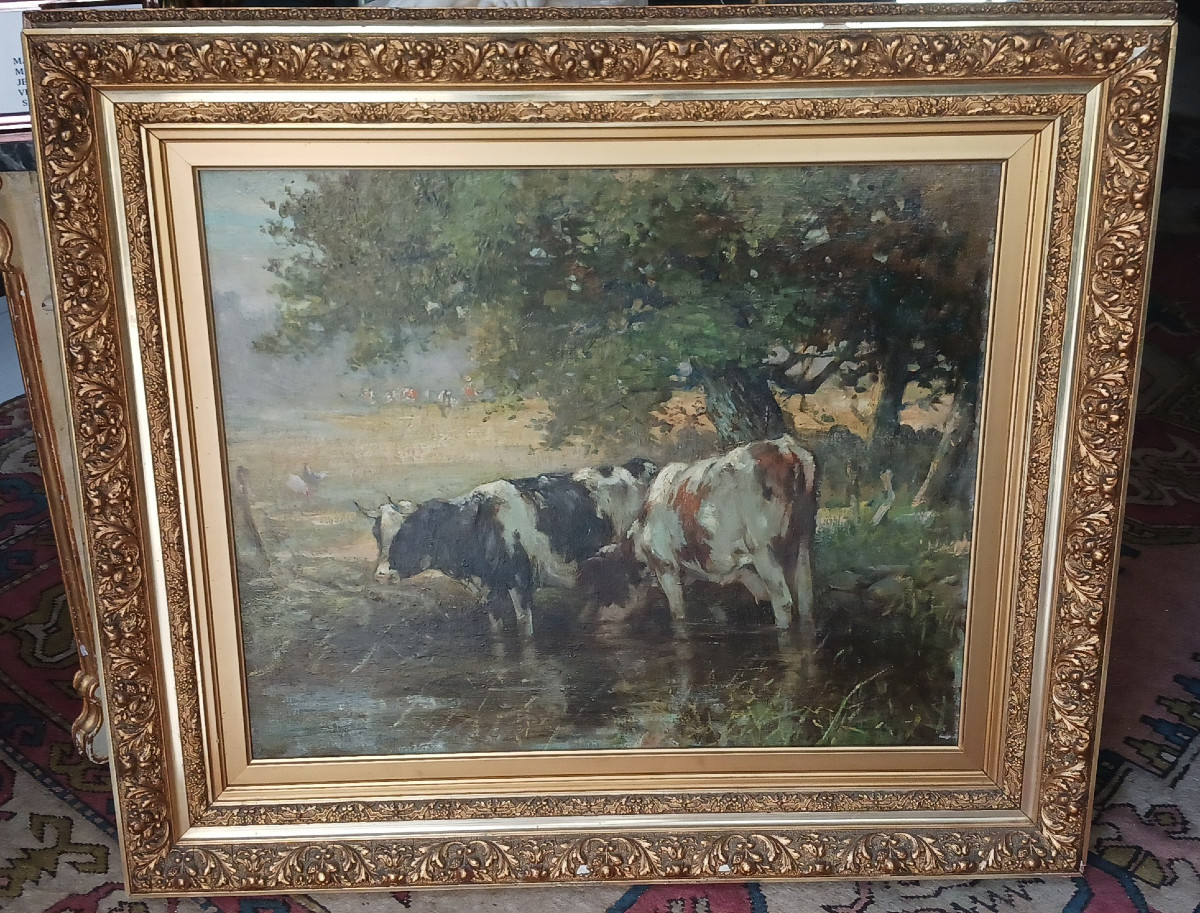 Huile sur toile XIXe siècle