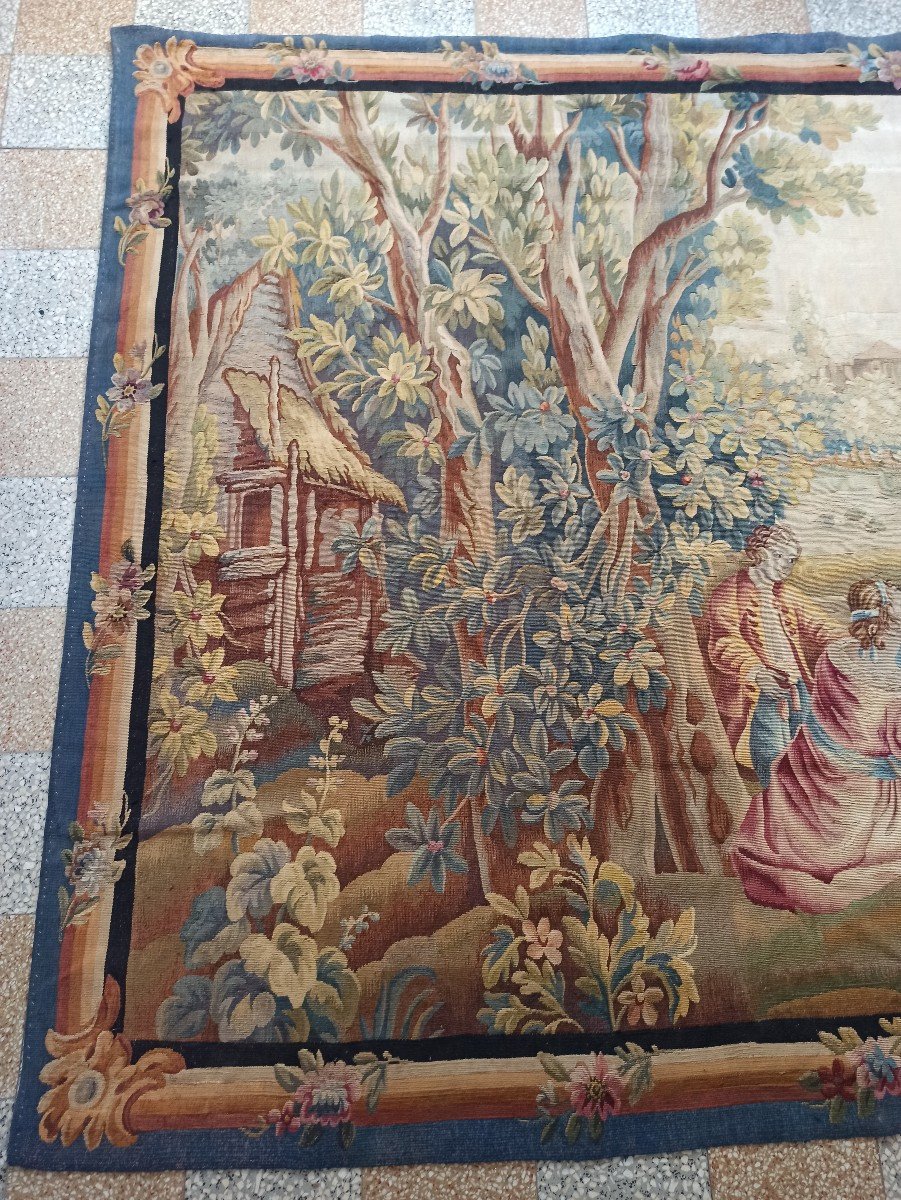 Tapisserie d'Aubusson  fin XVIIIe siècle-photo-2