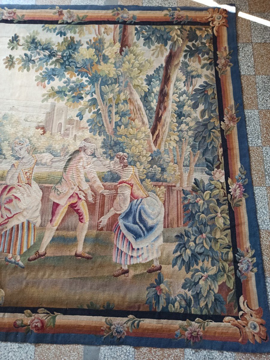 Tapisserie d'Aubusson  fin XVIIIe siècle-photo-4