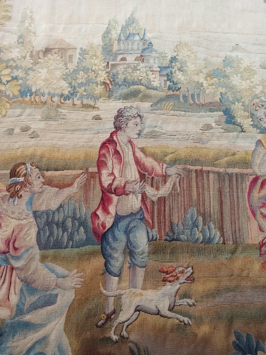 Tapisserie d'Aubusson  fin XVIIIe siècle-photo-1