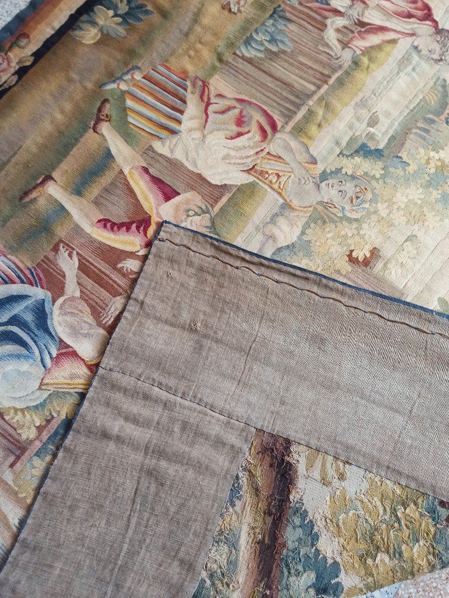 Tapisserie d'Aubusson  fin XVIIIe siècle-photo-2