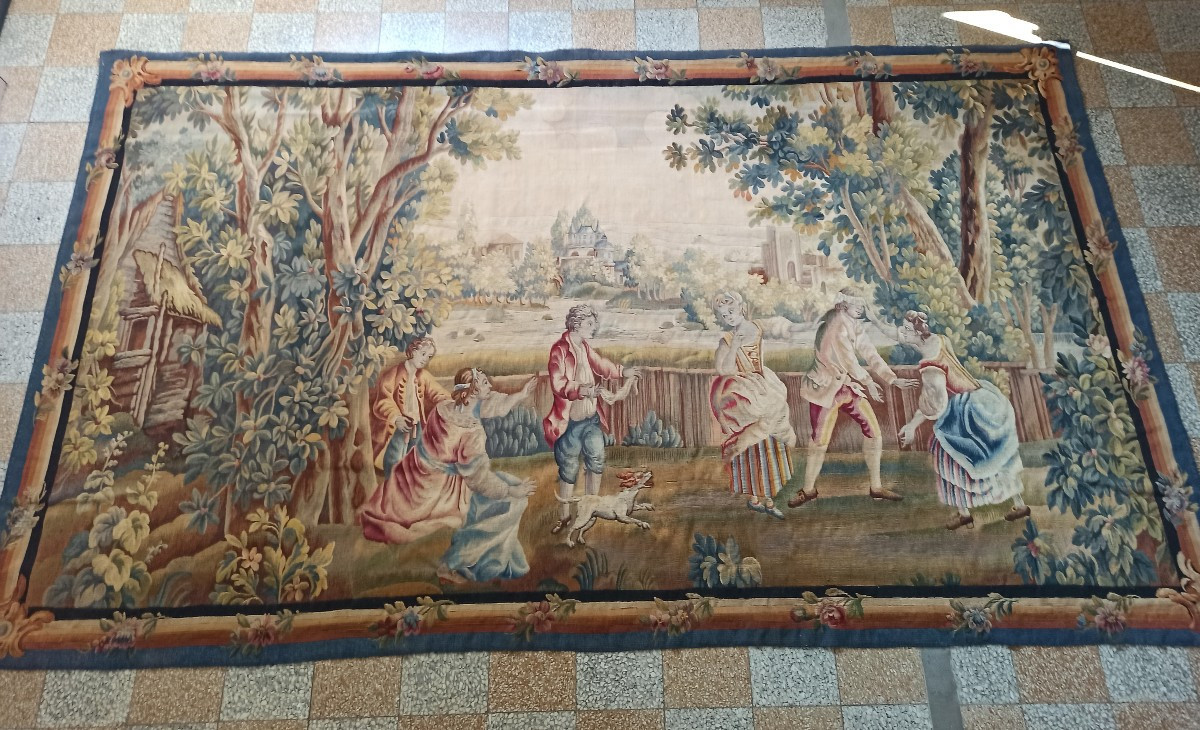 Tapisserie d'Aubusson  fin XVIIIe siècle