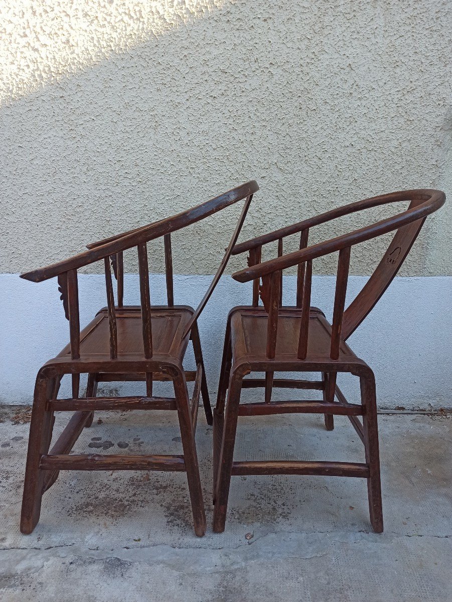 Paire de fauteuils Chine XVIIIe siècle-photo-2