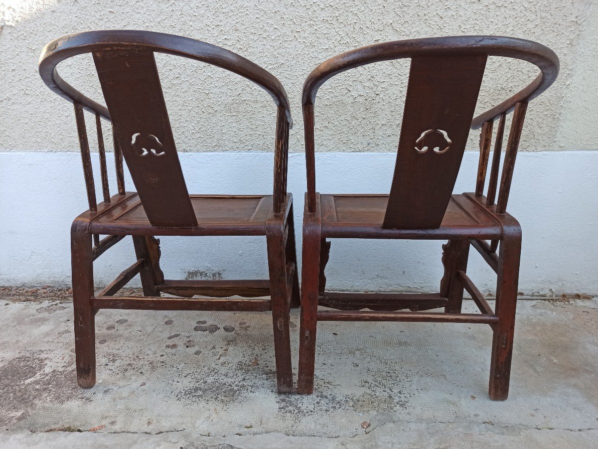 Paire de fauteuils Chine XVIIIe siècle-photo-3