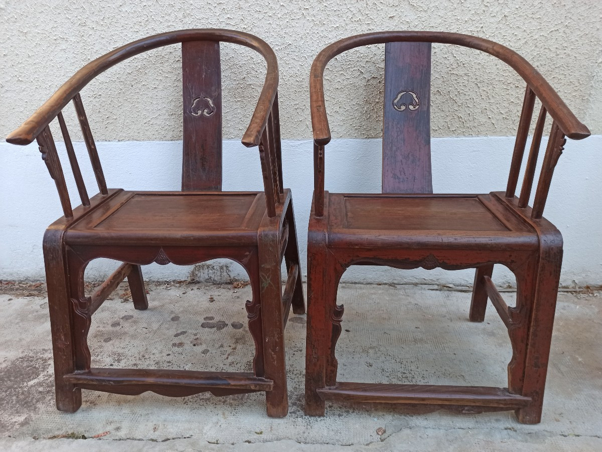 Paire de fauteuils Chine XVIIIe siècle