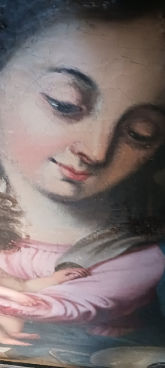 Large Religious Painting From The 17th Century-photo-4