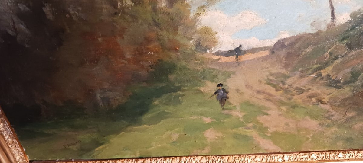 Huile sur panneau peintre Agenais-photo-2