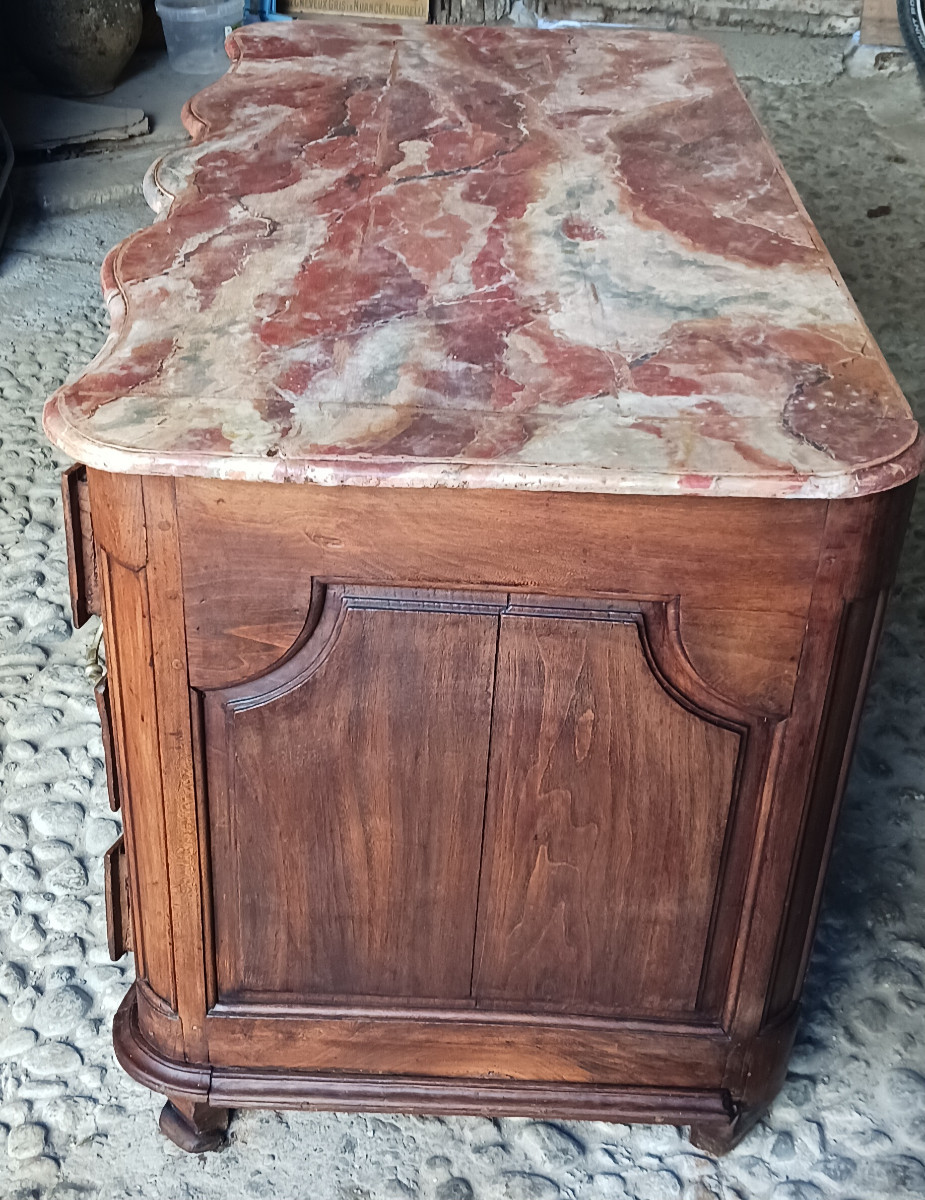 Commode arbalète d'époque XVIIIe siècle-photo-2