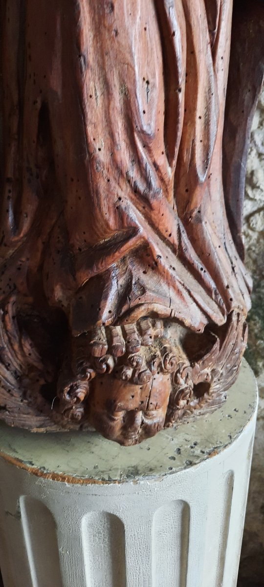 Statue de Vierge à l'Enfant XVIIe siècle-photo-1