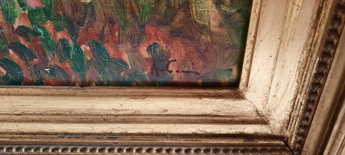 Huile sur bois fin XIXe siècle-photo-3