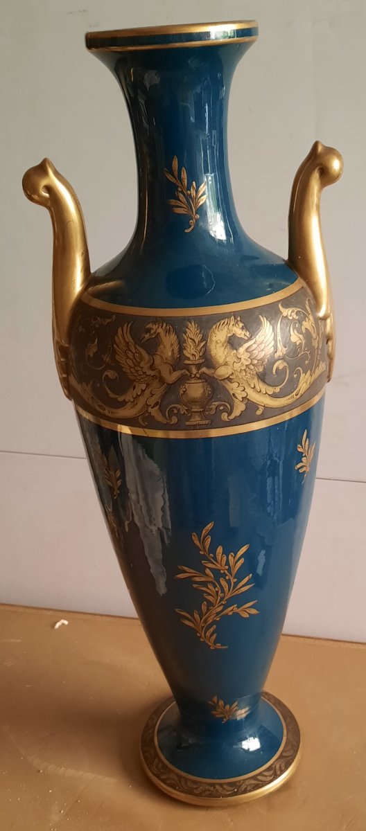 Vase en porcelaine Manufacture Jaget Pinon Tours-photo-2