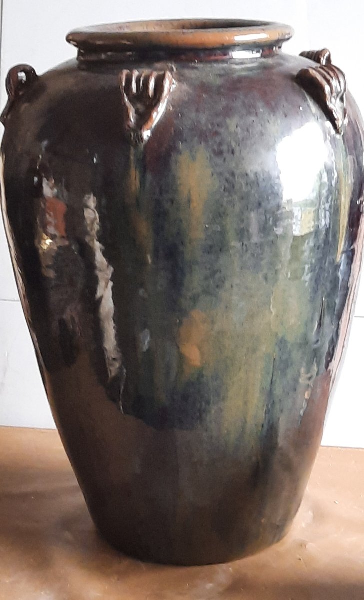 Large Glazed Ceramic Jug