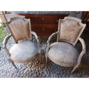 Pair Of Louis XVI Period Armchairs