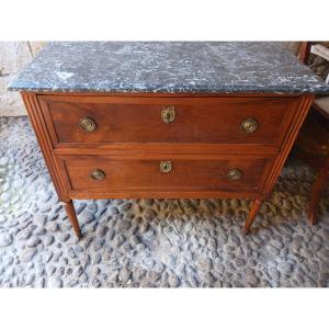 Louis XVI Period Sauteuse Commode In Walnut