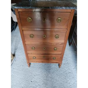 Louis XVI Period Entre-deux Commode In Walnut