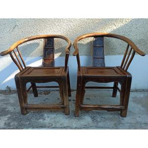 Pair Of 18th Century Chinese Armchairs