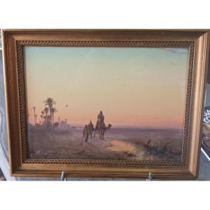 Aquarelle orientaliste de Paul Pascal 1887