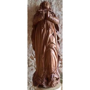 Statue de Vierge à l'Enfant XVIIe siècle