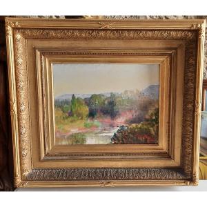 Huile sur bois fin XIXe siècle