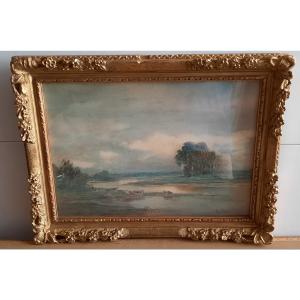 Aquarelle XIXe siècle