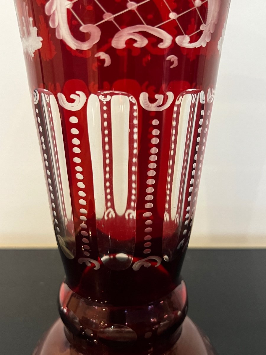 Grand Vase En Cristal De Bohême -photo-5
