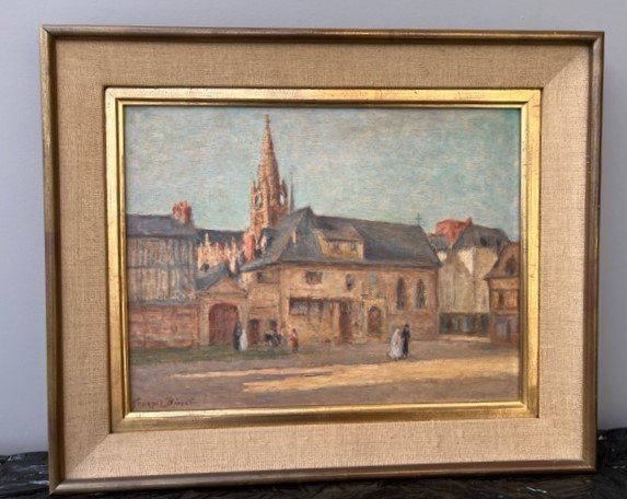 Tableau Impréssionniste De Georges Binet 1865-1949  Sortie Des Communiantes 