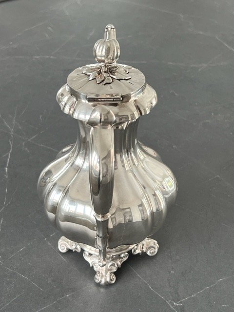 Grande Cafetière  / Verseuse En Argent Orfèvre  Alphonse Debain -photo-4