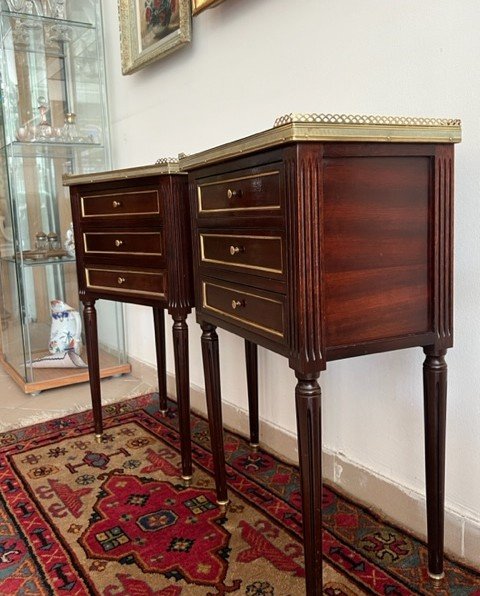 Paire De Chevets En Acajou Style Louis XVI-photo-3