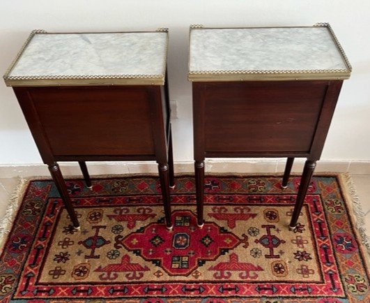 Paire De Chevets En Acajou Style Louis XVI-photo-5