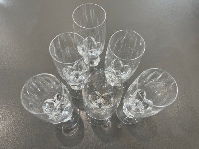  Lalique Modèle Blois 6 Coupes à Champagne en Cristal-photo-2
