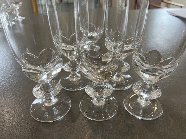  Lalique Modèle Blois 6 Coupes à Champagne en Cristal-photo-3