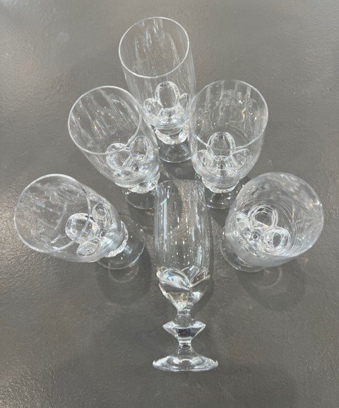  Lalique Modèle Blois 6 Coupes à Champagne en Cristal-photo-1