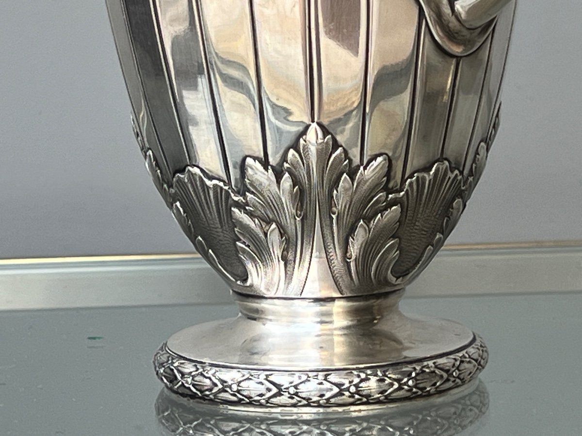 Tetard Frères Jug / Coffee Pot In Sterling Silver-photo-4