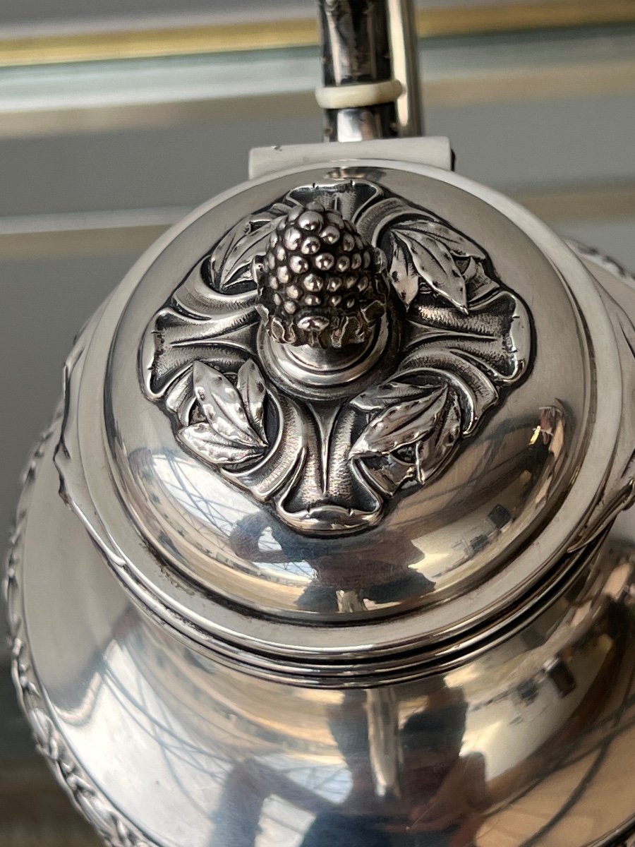 Tetard Frères Jug / Coffee Pot In Sterling Silver-photo-3