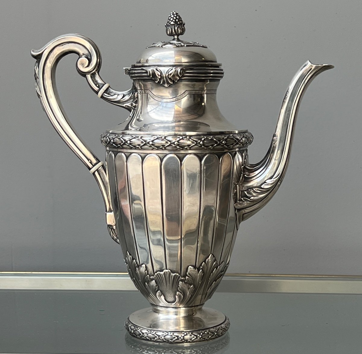 Tetard Frères Jug / Coffee Pot In Sterling Silver