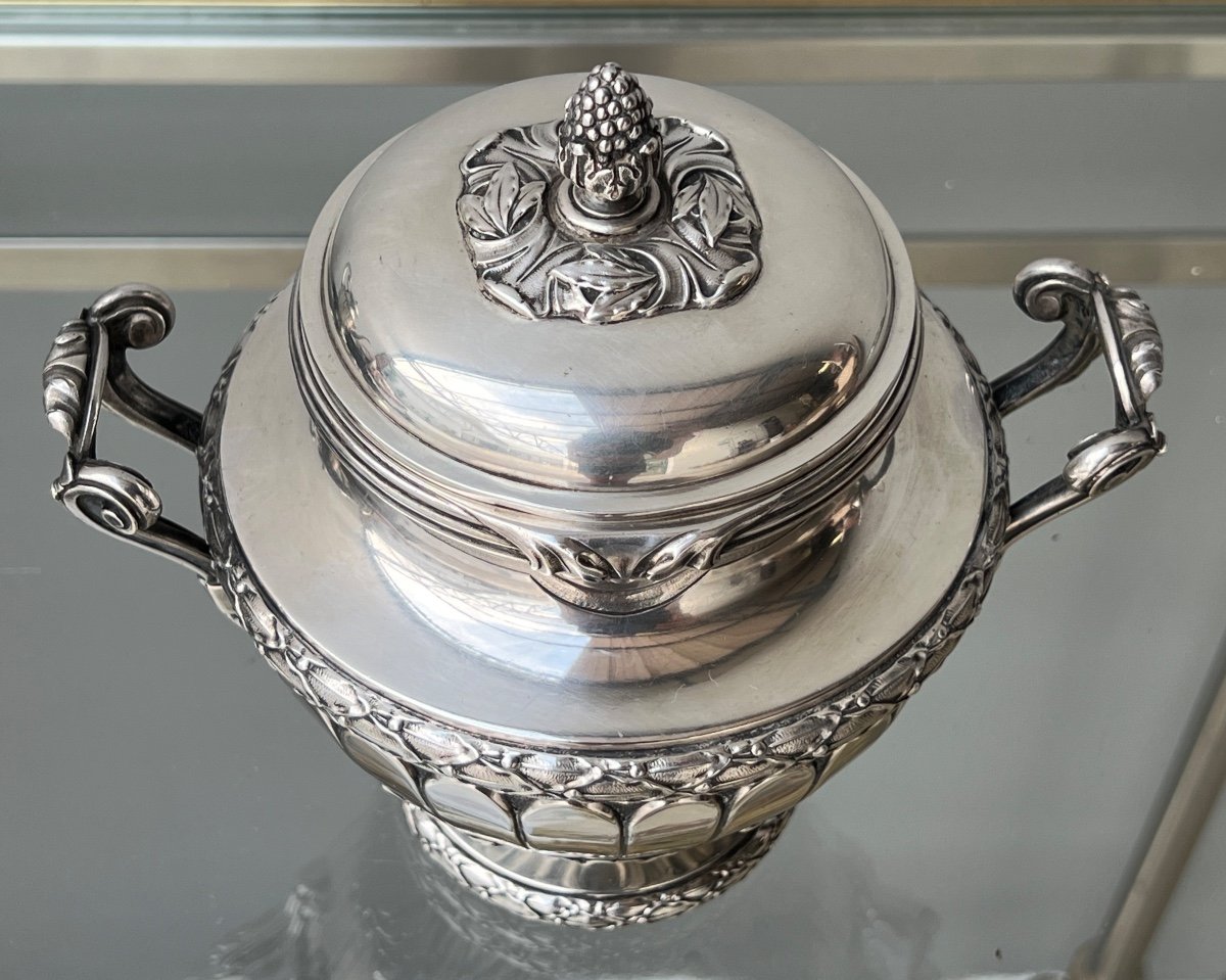 Tetard Frères  Sucrier En Argent Massif  744 Gr-photo-3