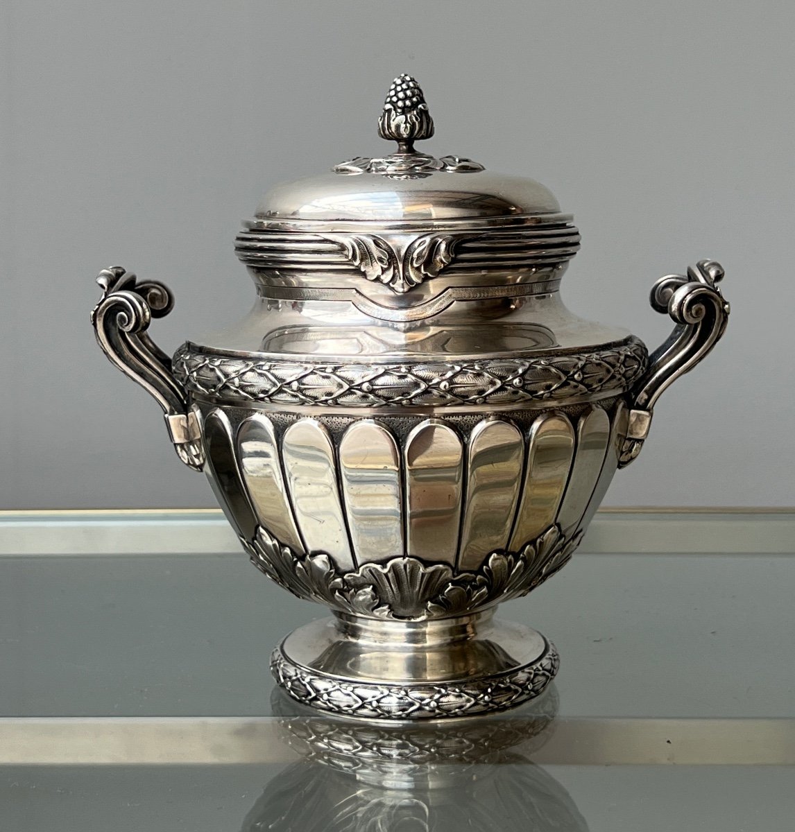 Tetard Frères  Sucrier En Argent Massif  744 Gr