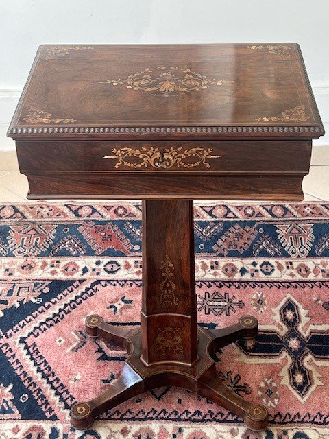 Worker / Charles X Period Work Table In Rosewood 