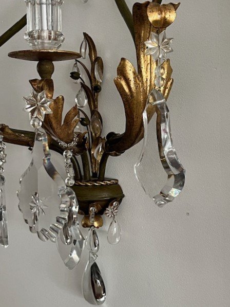 Large Pair Of Maison Bagues Style Sconces 1970s-photo-1