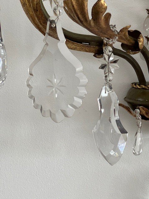 Large Pair Of Maison Bagues Style Sconces 1970s-photo-2