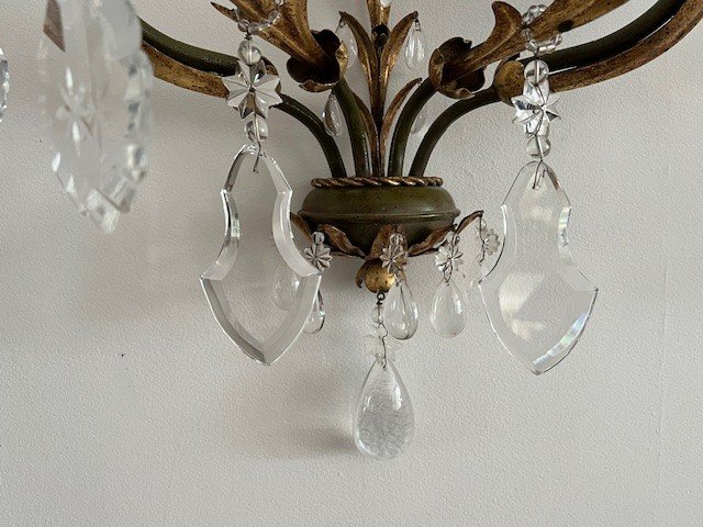 Large Pair Of Maison Bagues Style Sconces 1970s-photo-5