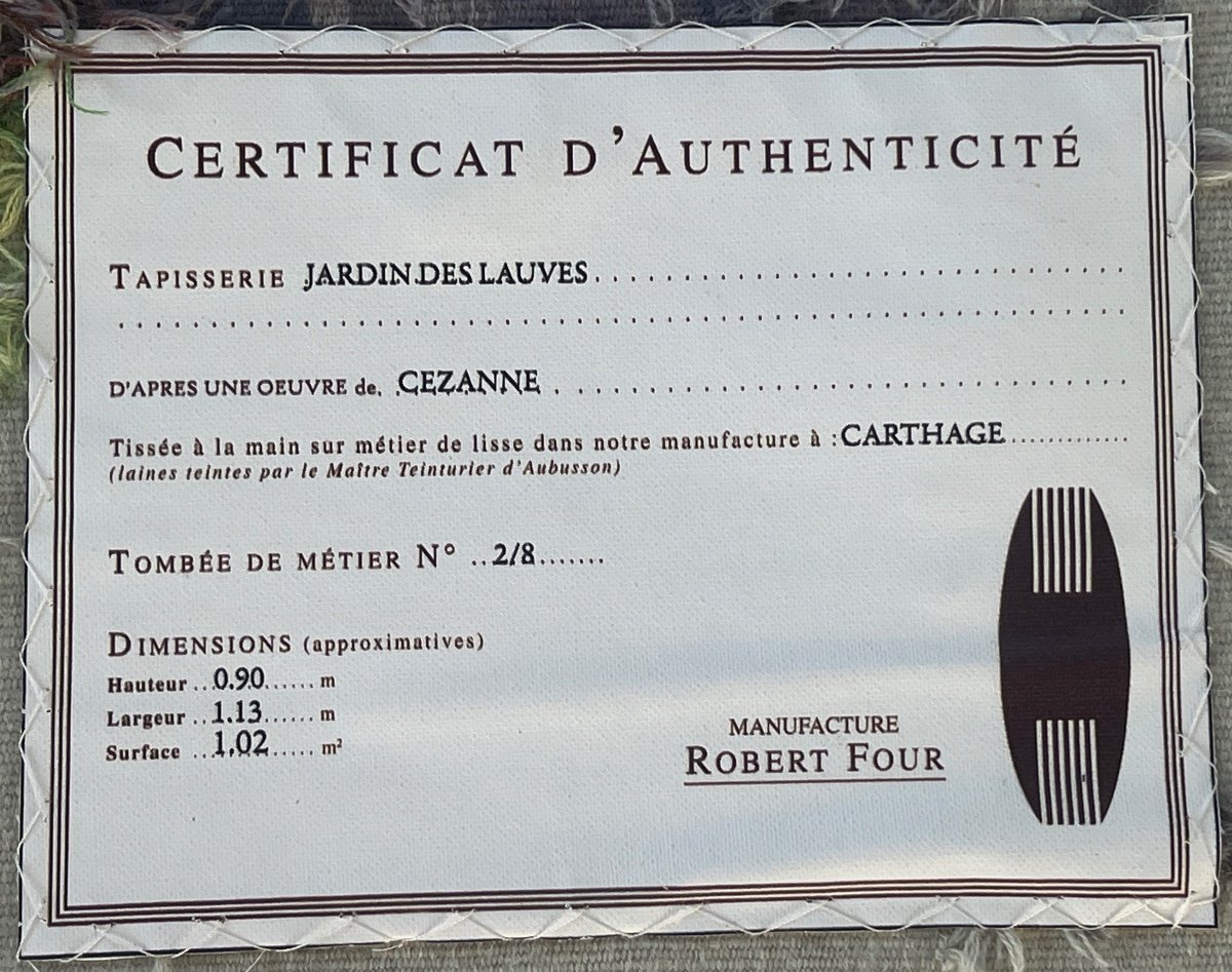Paul Cézanne The Garden Of Lauves Aubusson Tapestry -photo-2