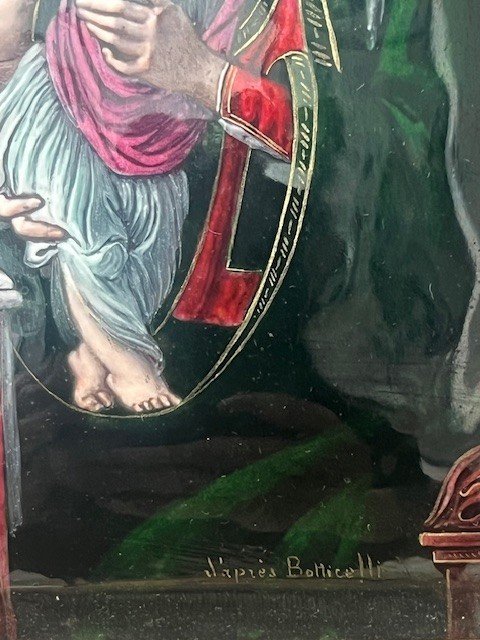 Marchaison Vierge à l'Enfant & Saint Jean Baptiste d'Après Botticelli -photo-1