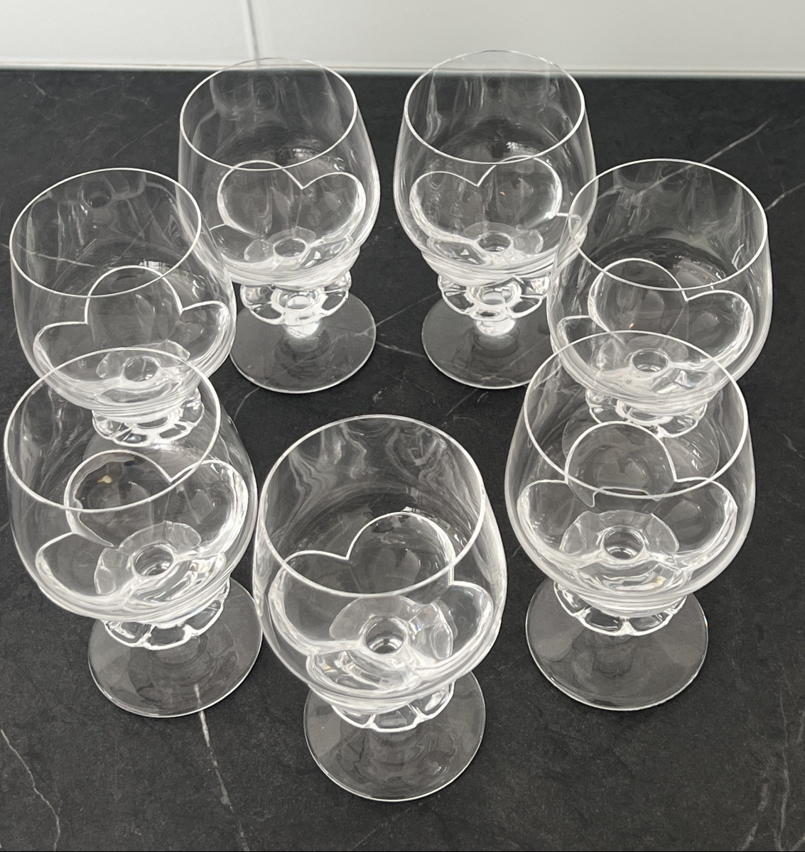 Lalique Modèle Blois 7  Verres à Vin en Cristal -photo-2