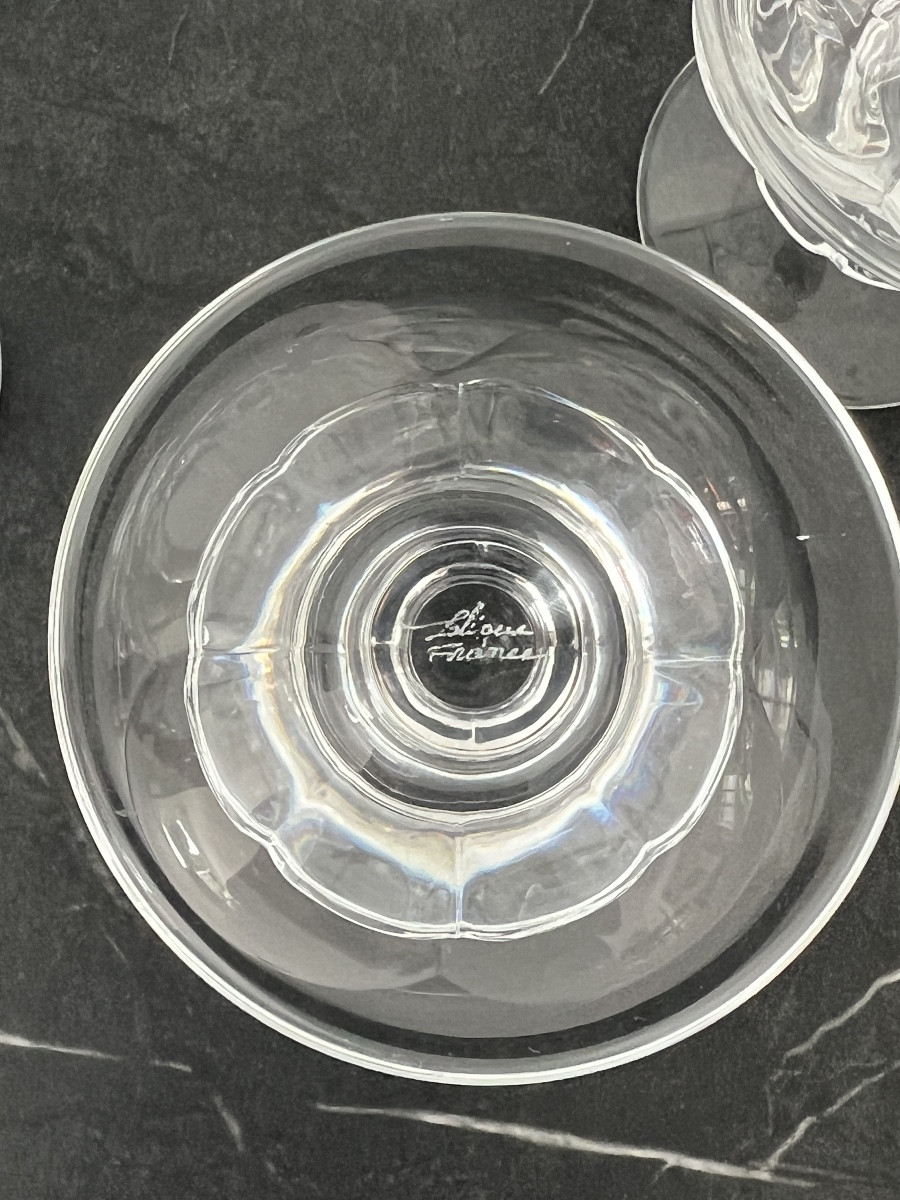 Lalique Modèle Blois 7  Verres à Vin en Cristal -photo-1