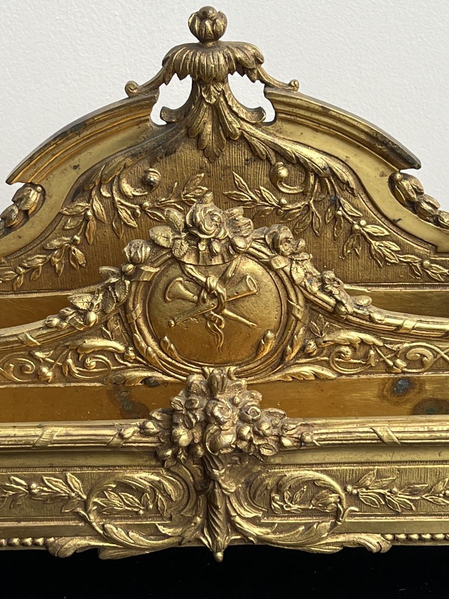 Louis XVI Style Gilt Bronze Mail Holder From The Napoleon III Period-photo-2