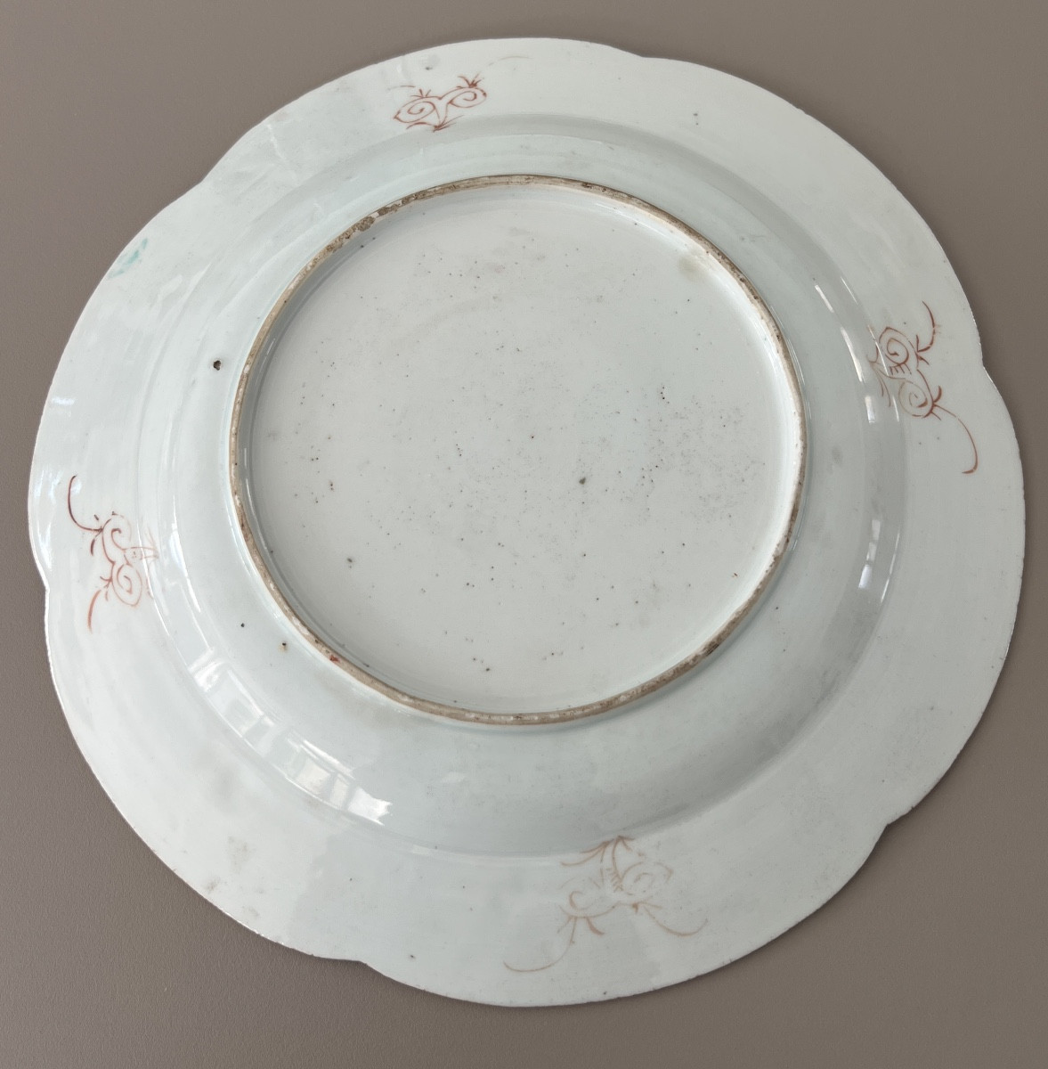 Chine Compagnie des Indes Assiette Polychrome XVIIIéme Famille Rose -photo-4