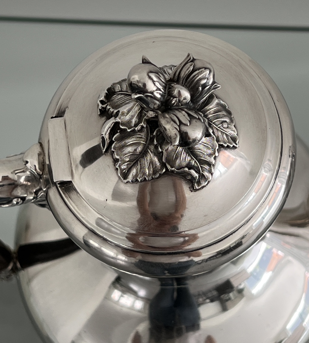 Debain Orfèvre 1864 Cafetière en Argent Massif Poinçon  Minerve -photo-2
